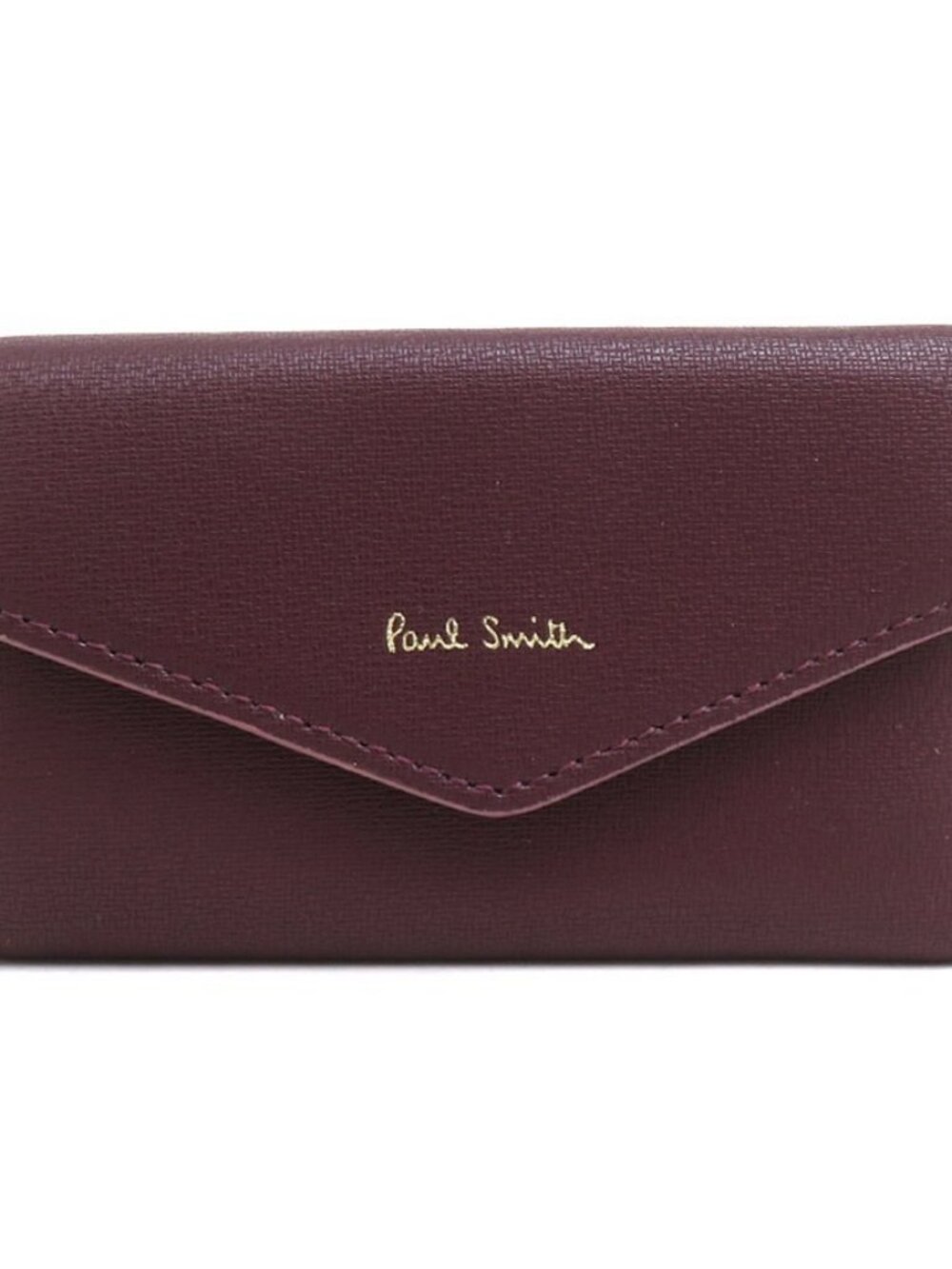 Paul Smith Key Case Bordeaux/Gold Leather/Metal -